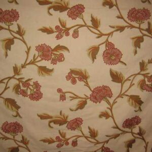 Crewel Fabric Winter Time Pearl Glow Cotton Duck