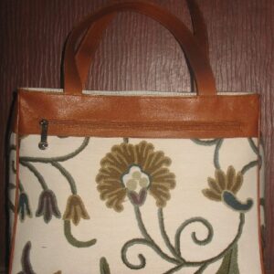 Crewel Handbag Kangaalposh White Cotton
