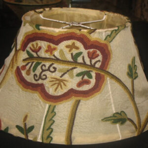 Crewel Lamp Shade Lotus Troy Silk Organza