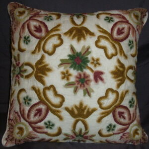 Crewel Bedding Art Nouveau Classic White Silk Organza