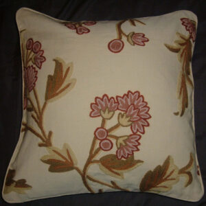 Crewel Pillow Wintertime Sweetpine Cotton