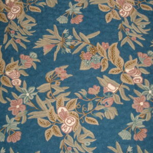 Crewel Rug Alagposh Blue Chain Stitched Wool Rug