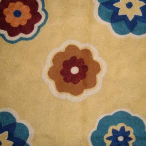 Crewel Rug Phallgam Cream Chain Stitched Wool Rug