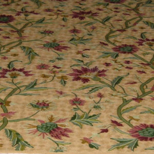 Crewel Rug Shalimar Gold Chain Stitched Wool Rug