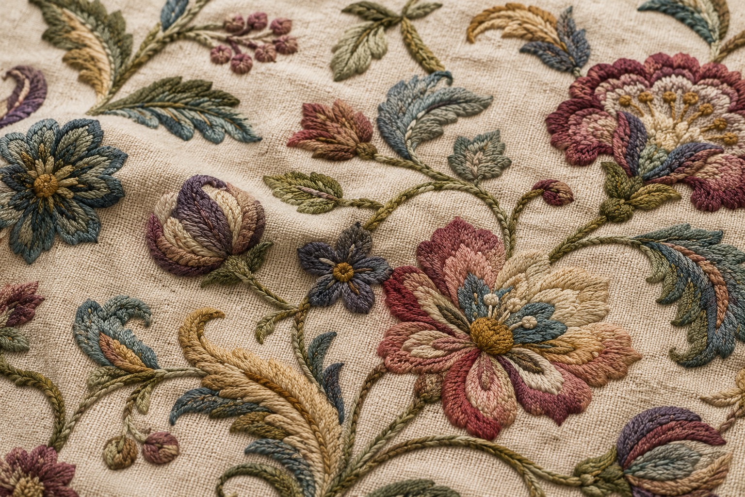 Bespoke Botanicals Crewel Accent Area Rug