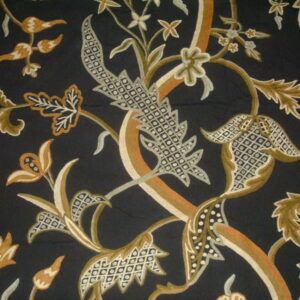 Crewel Fabric Chelsea Black Cotton Duck