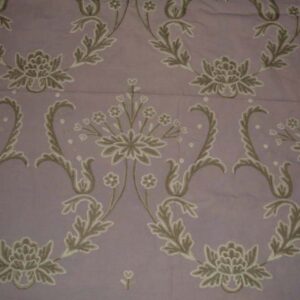 Crewel Fabric Bloom Lilac Cotton Duck