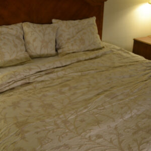 Crewel Bedding Tree of Life White on White Cotton Duck Duvet Cover