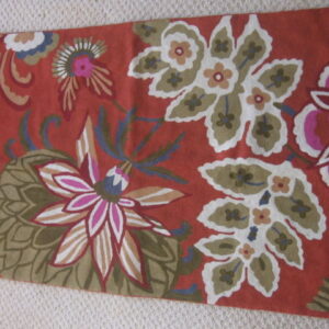 Crewel Chainstitched Rug Festival of Colors Multi