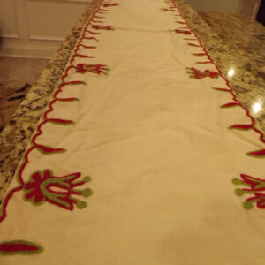 Crewel Dining Kuba Bright Colors on Sweetpine Table Runner12x72