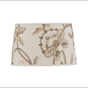 Crewel Embroidered Tapered Drum Miranda Off White