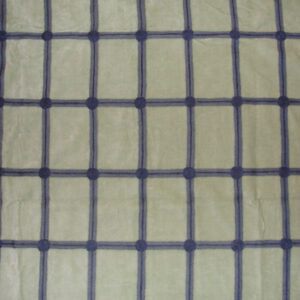 Crewel Fabric Antique Gate Blues on Sea Foam Green Cotton Velvet