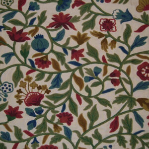 Crewel Fabric Annuals Sweet Pine Cotton Duck