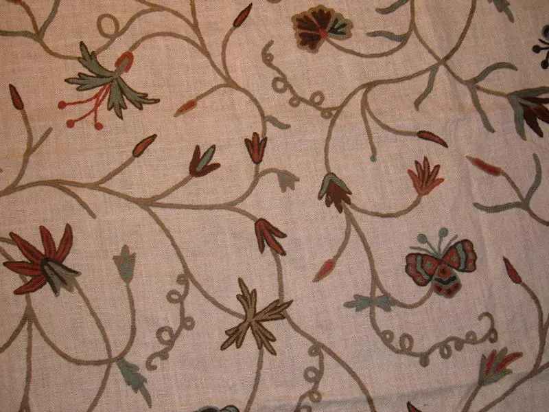 Hand stitched Kashmiri Crewel embroidery