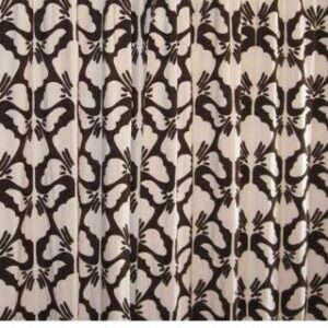 Crewel Fabric Cybele Turkish Coffee on Off White Cotton Duck
