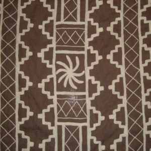 Crewel Fabric Juggernaut White on Dark Melange Wool