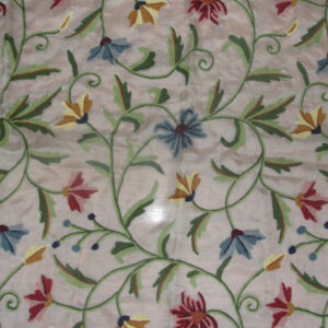 Crewel Fabric Kangal Classic White Silk Organza