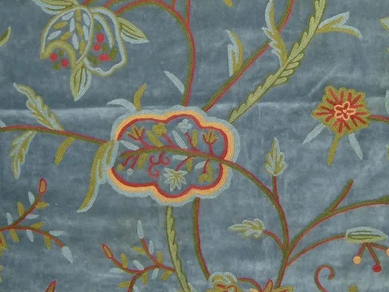 Kashmiri embroidered fabric