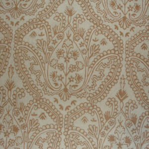 Crewel Fabric Paisley Tapestry  Neutrals On Desert Sand Cotton