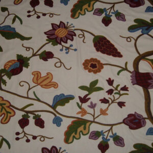 Crewel Fabric Palampore Off White Cotton