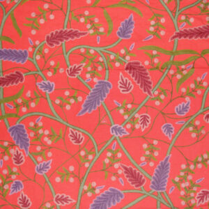 Crewel Fabric Pine Grove East Orange Cotton Duck