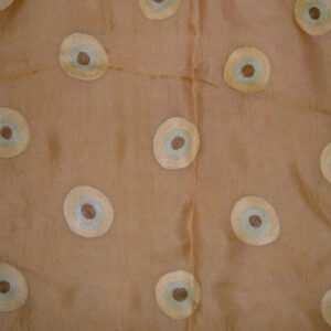 Crewel Fabric Polkadot Desert Sand Silk Organza