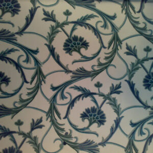 Crewel Fabric Sara Navy Blue Cotton Duck