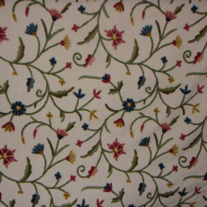 Crewel Fabric Tech Off White Cotton Dasoot