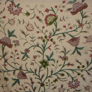 Crewel Fabric Tree Of Life Pearl Glow Cotton Duck