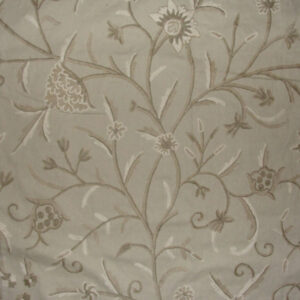 Crewel Fabric Tree of Life Neutrals on Canada Grey Cotton