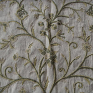 Crewel Fabric Tree of Life Neutrals on Jasmine Linen