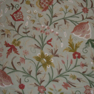 Crewel Fabric Tree of Life Light Pistachio Cotton Duck