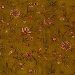 Crewel Fabric Warsi Olive Cotton Velvet