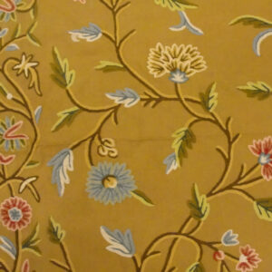Crewel Fabric Winter Time Choco Brown Cotton Duck