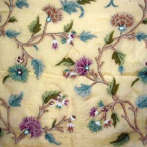 Crewel Fabric Winter Time Troy Silk Organza