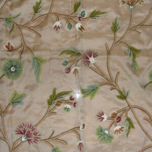 Crewel Fabric Wintertime Raw Silk Organza