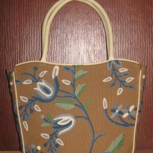 Crewel Blues Coffee Hot Tote