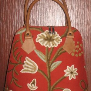Crewel Grapes Exotic Red Tote