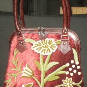 Crewel Grapes Passion Red Tote