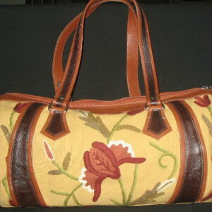Crewel Handbag Marigold Yellow Cotton Duck