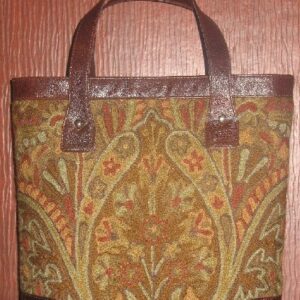 Crewel Paisley Tapestry Brown Tote