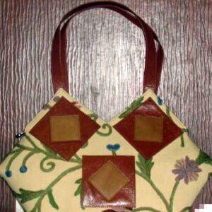 Crewel Handbag Tech Beige Cotton