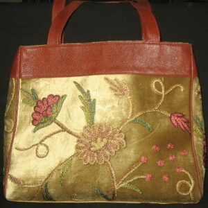 Crewel Tree of Life Gold Tote