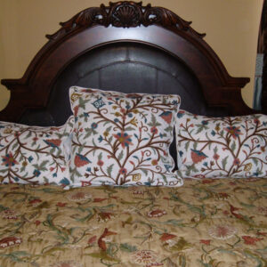 Crewel Pillow Euro Sham Curve Desert Sand Silk Organza