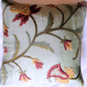 Crewel Pillow Heidelburg Sweet Talk Silk Organza
