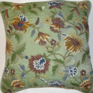 Crewel Pillow Khusum Sweet Talk Silk Organza