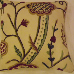 Crewel Pillow Sham Lotus Sweetpine Cotton Duck