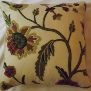Crewel Pillow Sham Shalimar Sweet Pine Cotton Duck