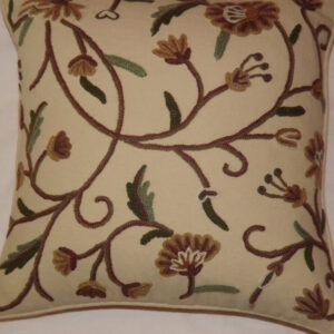 Crewel Pillow Sham Khusum Sweet Pine Cotton Duck