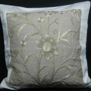 Crewel Pillow Tree of Life Natural Linen